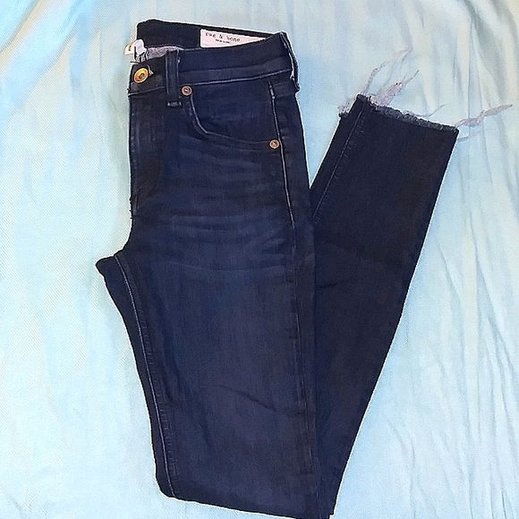 Rag & Bone Stretchy ankle skinny with frayed hem - Picture 2 of 7